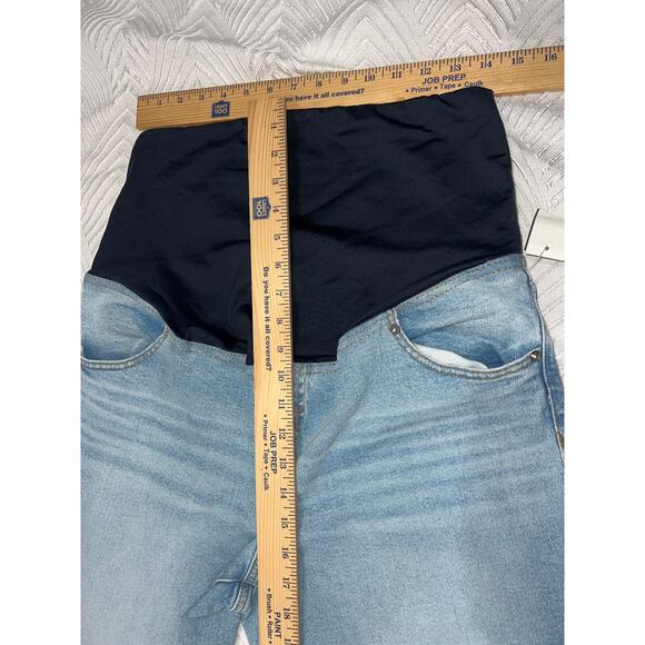 Isabel Maternity 80’s High-Rise Over Belly Denim Jeans Size 12 New - Picture 13 of 14